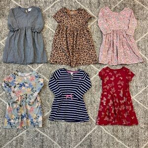 Kids Set of 6 Dresses - Girls Size 5T